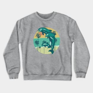 Stylish dolphins Crewneck Sweatshirt